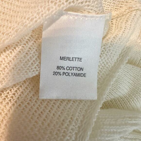 Merlette Addison Lightweight Long Sleeve Sweater Dress Size Small Cream - Picture 3 of 10